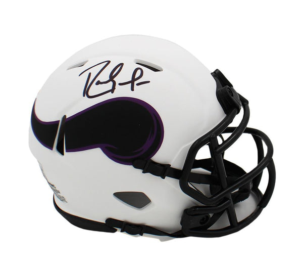 Randy Moss Autographed Vikings Lunar Mini Helmet - Beckett Auth