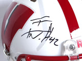 Derek, TJ, JJ Watt Signed Wisconsin White Riddell Speed Authentic Helmet- JSA W