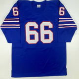 Autographed/Signed BILLY SHAW HOF 99 Buffalo Blue Football Jersey Beckett COA