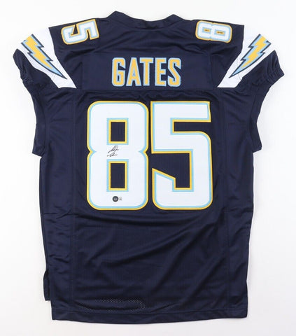 Antonio Gates Signed San Diego Chargers Jersey (Beckett) 8xPro Bowl Tight End