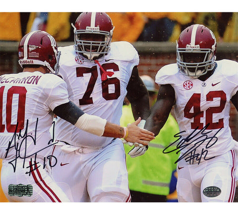 A.J. McCarron & Eddie Lacy Signed Alabama Crimson Tide Unframed 8x10 NCAA Photo