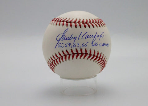 Sandy Koufax Signed Los Angeles Dodgers Baseball Multiple Inscriptions Fanatics