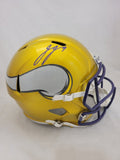 JJ McCARTHY SIGNED MINNESOTA VIKINGS F/S FLASH SPEED REPLICA HELMET BECKETT QR