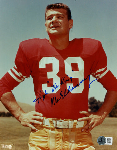 Hugh McElhenny Signed San Francisco 49ers 8x10 Photo The King BAS 45669