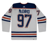 Connor McDavid Autographed White 2023 Adidas Edmonton Oilers Jersey UDA