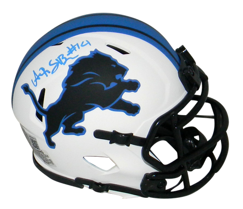 AMON-RA ST BROWN AUTOGRAPHED SIGNED DETROIT LIONS LUNAR MINI HELMET BECKETT