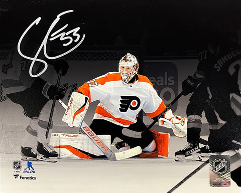 Samuel Ersson 1st Shutout Flyers Autographed Signed 11x14 Black Photo JSA PSA