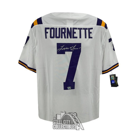 Leonard Fournette Autographed LSU White Nike Football Jersey - Fanatics