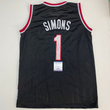 Anfernee Simons signed jersey PSA/DNA Portland Trail Blazers Autographed Black