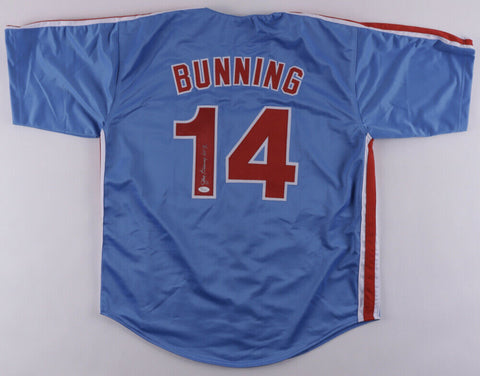 Jim Bunning Signed Philadelphia Phillies Jersey Inscribed HOF 96 (JSA Hologram)