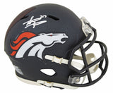 Broncos Steve Atwater Authentic Signed Speed Mini Helmet W/ Case BAS Witnessed