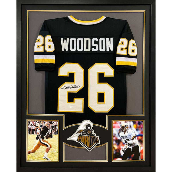 Rod Woodson Autographed Signed Framed Purdue Jersey JSA