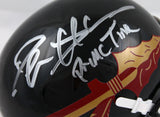 Deion Sanders Signed Florida State Black Schutt Mini Helmet w/Primetime-BAW Holo