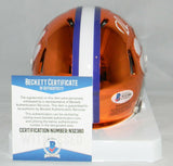 DESHAUN WATSON AUTOGRAPHED CLEMSON TIGERS CHROME SPEED MINI HELMET BECKETT