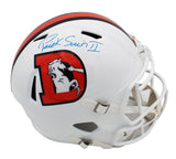 Patrick Surtain II Signed Broncos Speed Full Size Alternate Snowcap Helmet