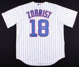 Ben Zobrist Signed Chicago Cubs Jersey (Schwartz COA) 2015 &16 World Champion