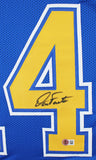 Dan Fouts Authentic Signed Blue Throwback Pro Style Jersey BAS Witnessed