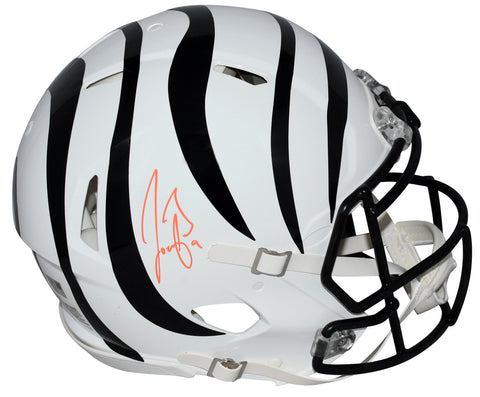 JOE BURROW SIGNED CINCINNATI BENGALS WHITE ALT AUTHENTIC SPEED HELMET FANATICS