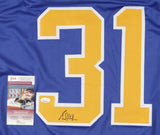 Grant Fuhr Signed Buffalo Sabres Jersey (JSA COA) 5xStanley Cup Champion Goalie