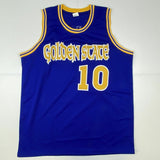 Autographed/Signed TIM HARDAWAY Golden State Blue Basketball Jersey JSA COA Auto