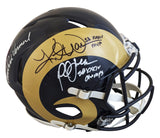 Rams (3) Warner, Faulk & Vermeil Signed 00-16 TB F/S Speed Proline Helmet BAS W