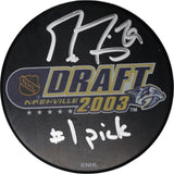 Marc-Andre Fleury Autographed Pittsburgh Penguins Puck #1 Pick Beckett 46869