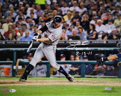 Jim Thome Signed Twins 600th Home Run 16x20 Photo W/ 600 HR 8-15-11 Beckett