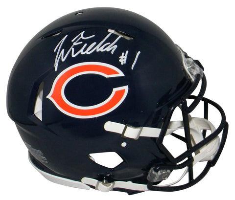 JUSTIN FIELDS AUTOGRAPHED CHICAGO BEARS FULL SIZE SPEED AUTHENTIC HELMET BECKETT