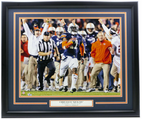 Chris Davis Signed Framed 16x20 Auburn Tigers Kick 6 Photo Fanatics