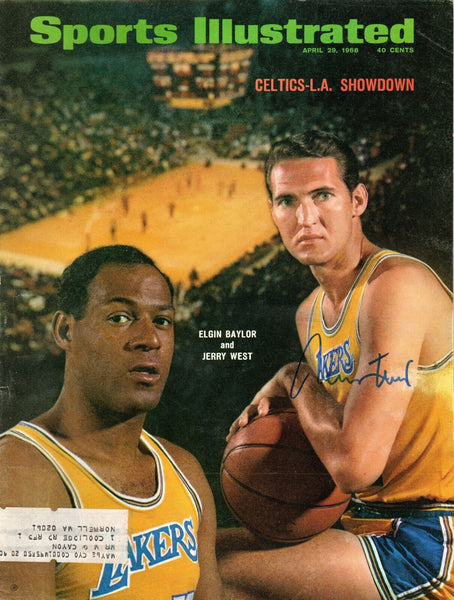 Jerry West Signed Los Angeles Lakers Sports Illustrated 4/29/68 JSA Witnessed