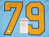 JONATHAN OGDEN SIGNED AUTOGRAPHED UCLA BRUINS #79 BLUE JERSEY JSA