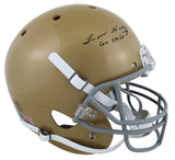 Notre Dame Lou Holtz "Go Irish" Signed Schutt Full Size Speed Rep Helmet BAS Wit