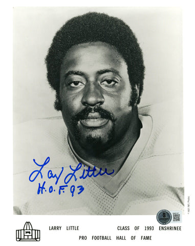 Larry Little Autographed Miami Dolphins 8x10 Photo HOF Beckett 47788