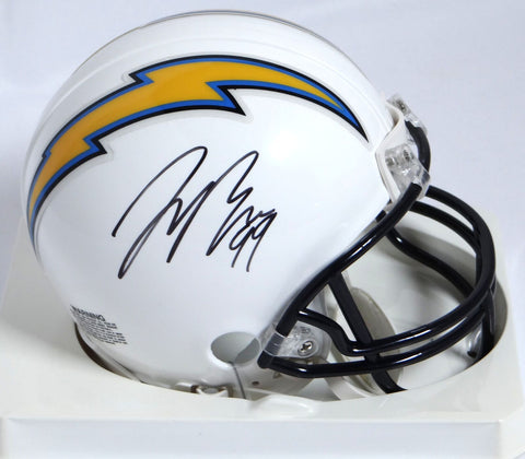 Joey Bosa Autographed Los Angeles Chargers Mini Helmet - JSA W Auth *Black