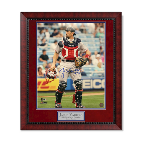 Jason Varitek Signed Autographed 16x20 Photograph Framed to 20x24 NEP