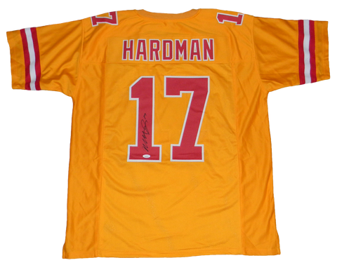 MECOLE HARDMAN AUTOGRAPHED SIGNED KANSAS CITY CHIEFS #17 GOLD JERSEY JSA