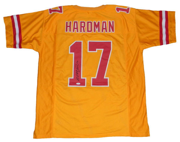 MECOLE HARDMAN AUTOGRAPHED SIGNED KANSAS CITY CHIEFS #17 GOLD JERSEY JSA