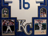 SUEDE FRAMED KANSAS CITY ROYALS BO JACKSON AUTOGRAPHED SIGNED JERSEY BECKETT COA