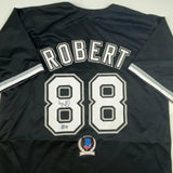 Autographed/Signed Luis Robert Chicago Black Baseball Jersey Beckett BAS COA