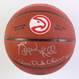 Spud Webb Signed Hawks Logo Game Ball Series Basketball Insc "Slam Dunk Champ"