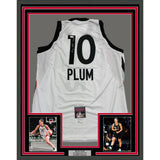 Framed Autographed/Signed Kelsey Plum 35x39 "1st Pick" LV White Jersey JSA COA