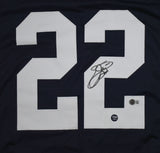 Emmitt Smith Autographed Blue White Pro Style Jersey - Beckett W Hologram *Black