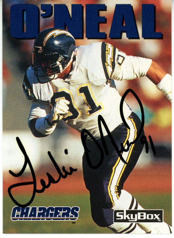 Leslie O'Neal Autographed 1992 Skybox #88 Trading Card Beckett 44794