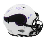 Purple People Eaters Signed Minnesota Vikings Speed Authentic Lunar NFL Helmet