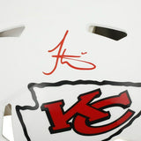 TYREEK HILL Autographed Chiefs White Matte Authentic Speed Helmet FANATICS