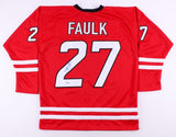 Justin Faulk Signed Hurricanes Jersey (Beckett) 37th Overall Pick 2010 NHL Draft