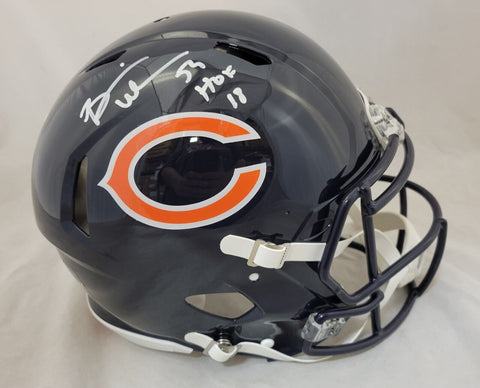 BRIAN URLACHER "HOF 18" SIGNED BEARS FS SPEED AUTHENTIC HELMET BECKETT