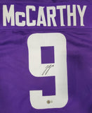 JJ McCARTHY SIGNED PRO STYLE CUSTOM XL JERSEY WITH BECKETT QR