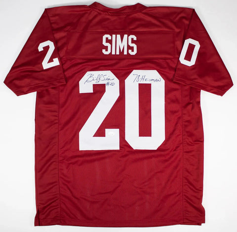 Billy Sims Signed Oklahoma Sooners Jersey Inscribed "78 Heisman" (JSA COA) Lions