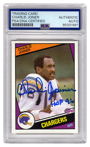 Charlie Joiner Signed Chargers 1984 Topps Card #181 w/HOF - (PSA Encapsulated)